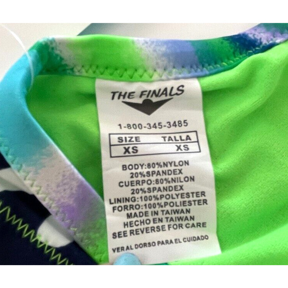 The Finals Funkies Women Assorted Workout Bikini Top Retro Floral Blue - Size XS - Picture 4 of 6